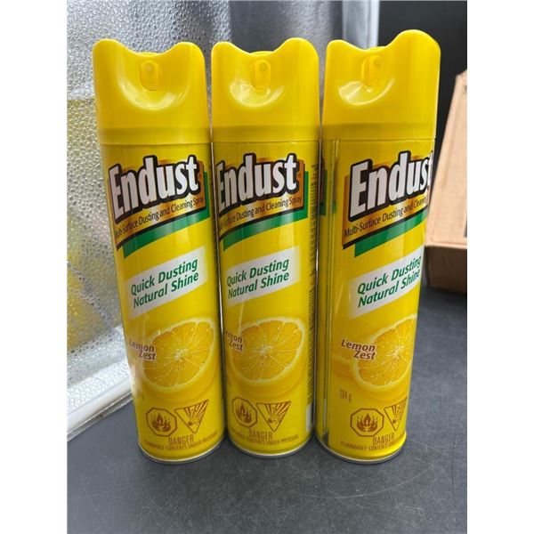 Endust Lemon Zest Quick Dusting Multi-Surface Cleaner Spray, 3 x 284g