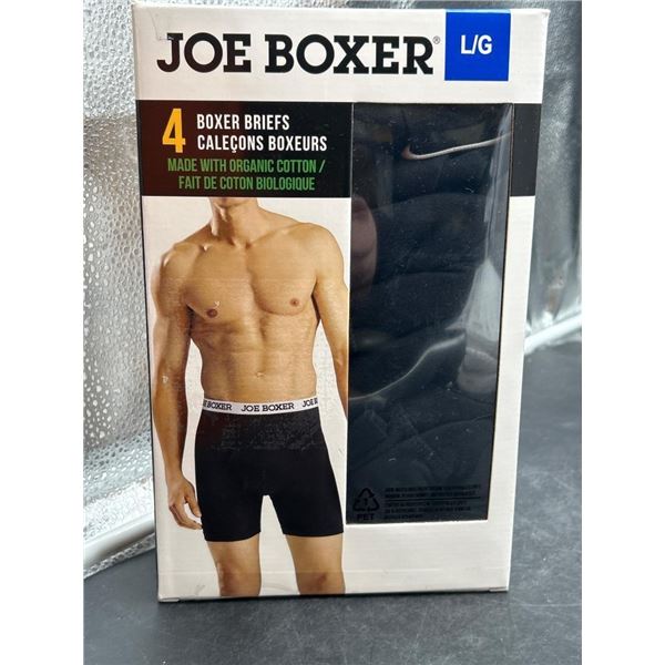 Joe Boxer L/G 4-Pack Boxer Briefs Made with Organic Cotton