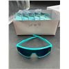 Image 1 : Lot of 12 Teal Sunglasses with Blue-Mirror Tinted Lenses TRULY