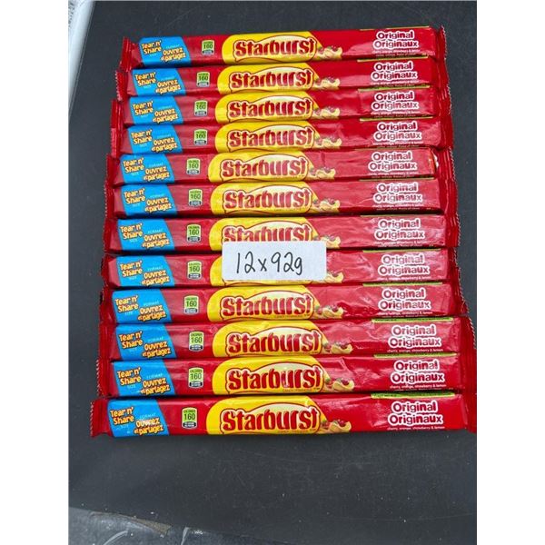 12 x 92g Starburst Candy Packs Original Flavor