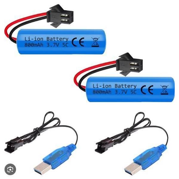 Vicmile 800mAh 3.7V LiPo Battery With SM-2P Plug for RC Vehicles