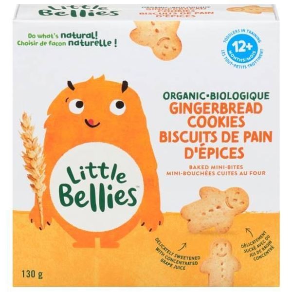 Little Bellies Organic Gingerbread Cookies 5x130g Pack