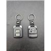Image 1 : Dual Remote Control Key Fobs with Keyring Attachments