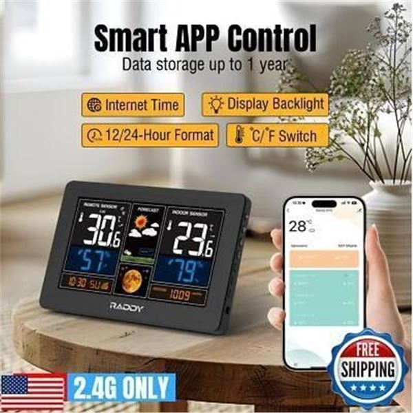 Raddy N75 Digital Weather Station With LCD Display and Sensor