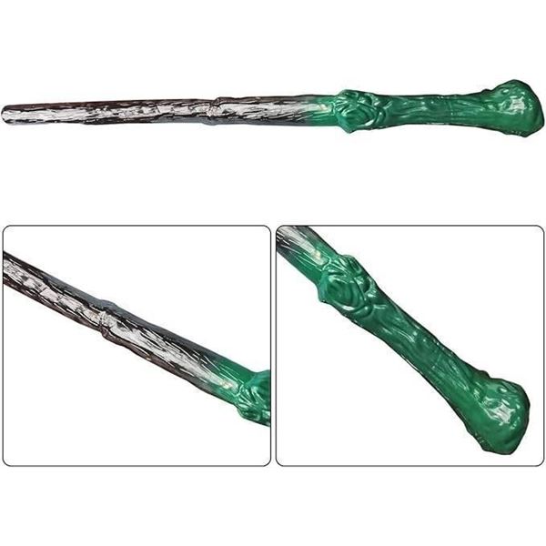 Plastic Wand With Green Textured Handle and Black Shaft