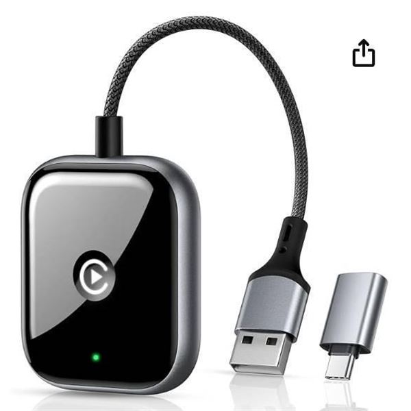 Wireless CarPlay Adapter with USB-C Adapter