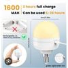 Image 1 : Rechargeable -Operated LED Light Bulb with Remote, E26 Base, 1 Pack