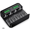 Image 1 : EBL Smart Charger for AA/AAA/C/D/9V Batteries with Dual LCD Display