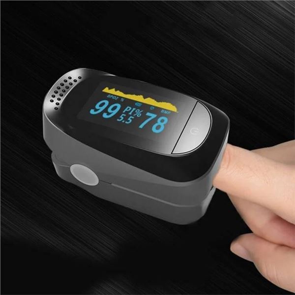 Fingertip Pulse Oximeter | Blood Oxygen Saturation Monitor with Plethysmograph and Perfusion Index |