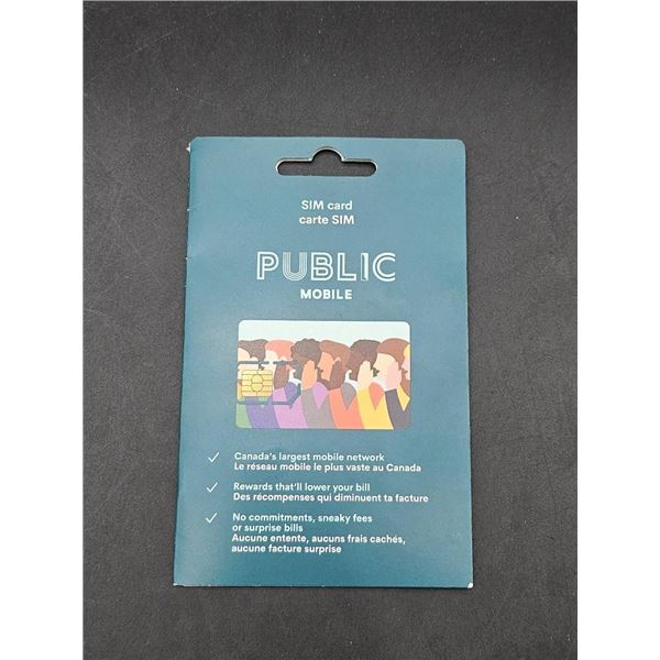 Public Mobile SIM Card With Activation Steps and User Information