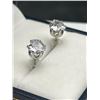 Image 2 : Pair Of Sterling Silver Heart-Shaped Cubic Zirconia Stud Earrings