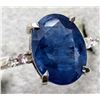 Image 1 : $2300 10K  1.6G Blue Sapphire 1Ct + Dia 0.02Ct Ring