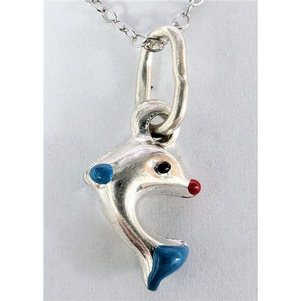 $50 Silver Dolphin 18"  Necklace