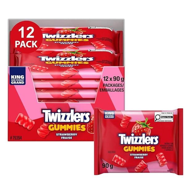 Twizzlers Gummies Strawberry 24 x 90g