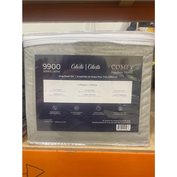 Comfy Bamboo World Celeste 9900 Series King Sheet Set