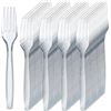 Image 1 : Prestee 300 Clear Plastic Forks – Heavy Duty Utensils – Disposable Forks [x=#8211/