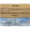 Image 2 : Holiday Styling String Light Poles – 9ft – Double Pack