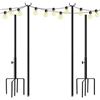Image 1 : Holiday Styling String Light Poles – 9ft – Double Pack