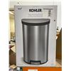 Image 2 : Kohler Stainless Steel Semi-Round Step Can Trash Can, 45L / 11.8 Gal