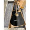 Image 2 : 38-Inch Black Acoustic Guitar with Accessories