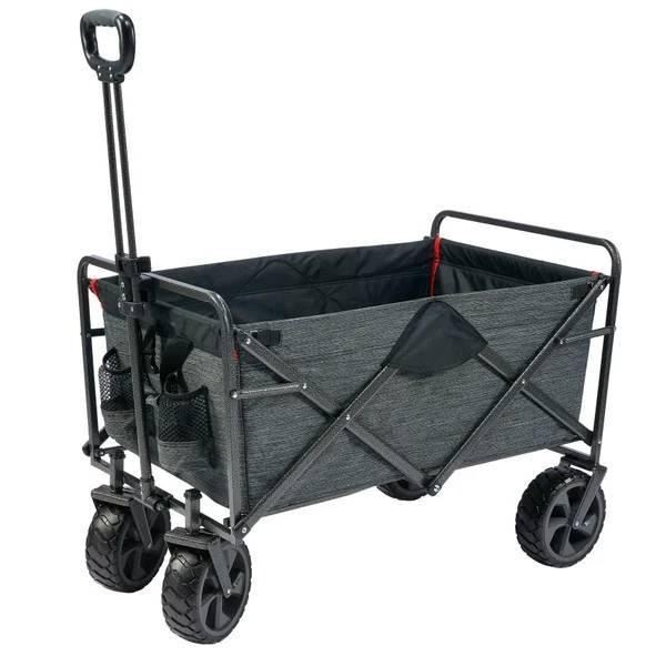 Mac Sports Collapsible Folding Cart with All-Terrain Wheels and Handle