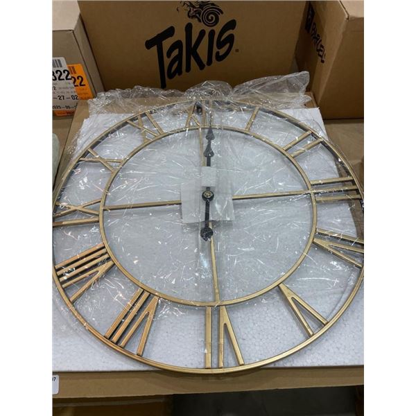 Metal Wall Clock With Roman Numerals
