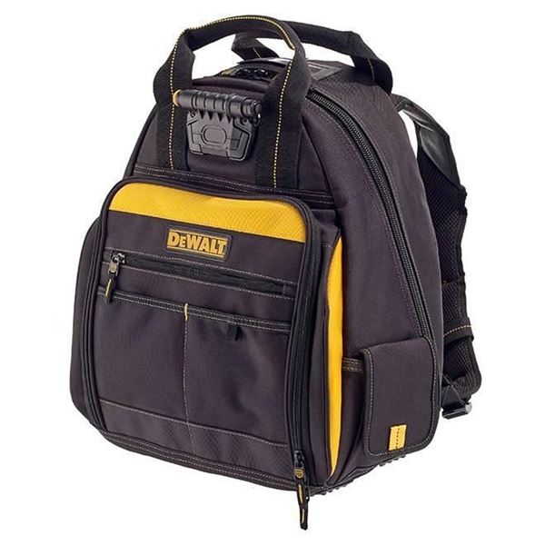 DeWalt Tool Backpack with Multiple Compartments, Gray and Yellow
