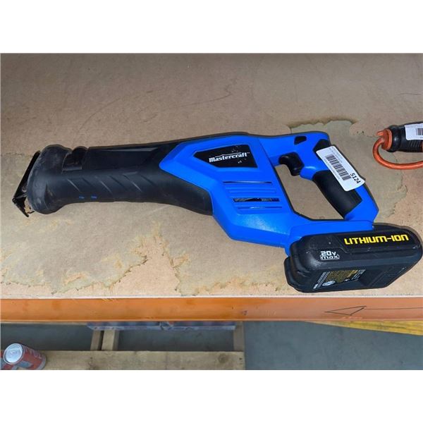 Mastercraft 20V Max Lithium-Ion Cordless Reciprocating Saw 054-8151-4