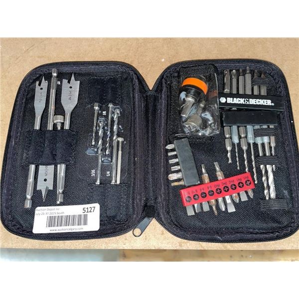 Black and Decker Drill and Driver Bit Set in Portable Case