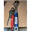 Image 1 : Adjustable Wrenches: 15-Inch Adjustable Wrench and Milwaukee Locking Pliers