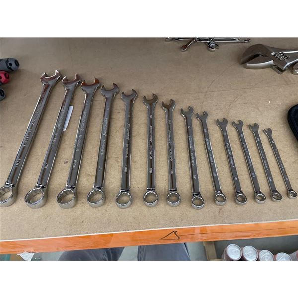 Chrome Vanadium Combination Wrench Set, 14 Pieces, Metric Sizes