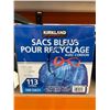 Image 1 : Kirkland Signature Blue Recycling Bags – 113 Liters, 100 Count