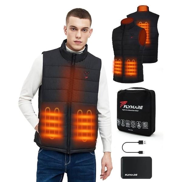 Heated Vest for Men with Battery Pack Included, Warming Heated Vest for Hiking/Golfing Lightweight H