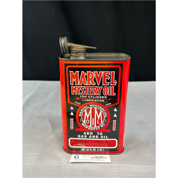 Vintage 32oz Marvel Mystery Oil Tin