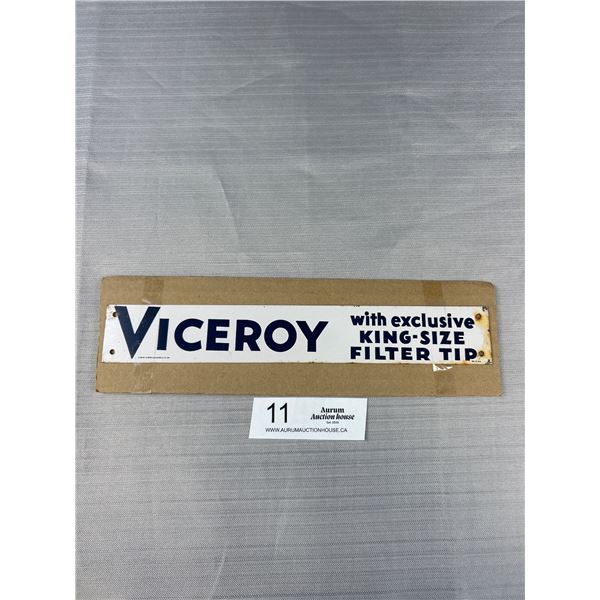 10" Wide Viceroy Cigarette Metal Store Sign