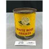 Image 1 : Vintage 1lb White Rose Grease Tin, Half Full