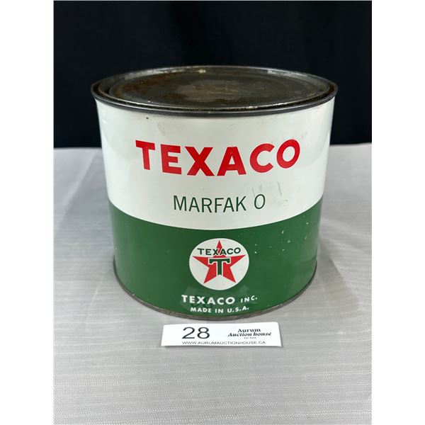 Full Vintage 5lb Texaco Marfak 0 Grease Tin