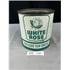 Image 1 : Vintage White Rose 5lb Pressure Gun Grease Empty Tin w/ Lid