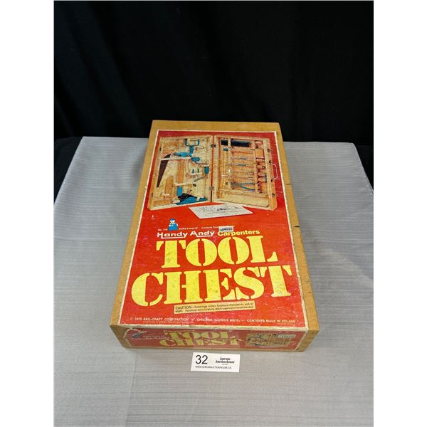 Vintage Handy Andy Carpenters Tool Chest, Full