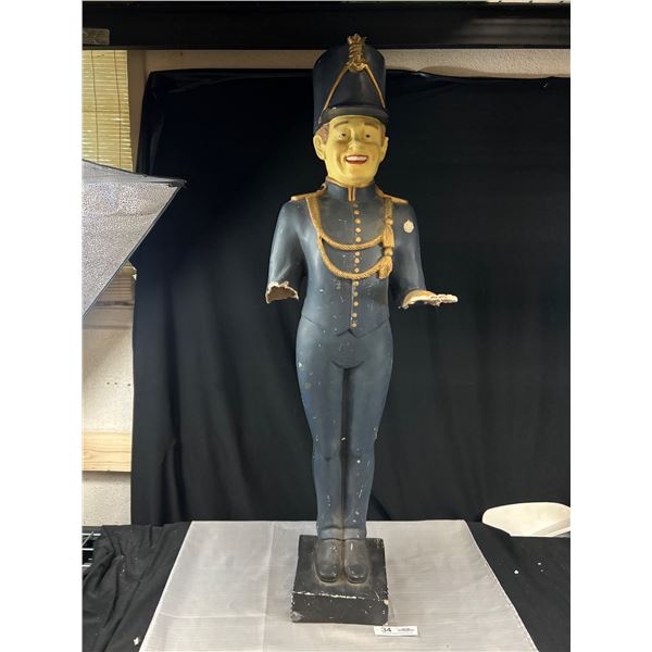 39" Tall Vintage Butler Missing 1 Arm, Great Graphics