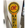 Image 2 : Custom Made 48" Tall OK Used Cars Lolipop Sign, NO SHIPPING