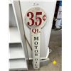 Image 1 : 49" Tall Custom Made Wooden Motor Oils, Lolipop Sign, NO SHIPPING