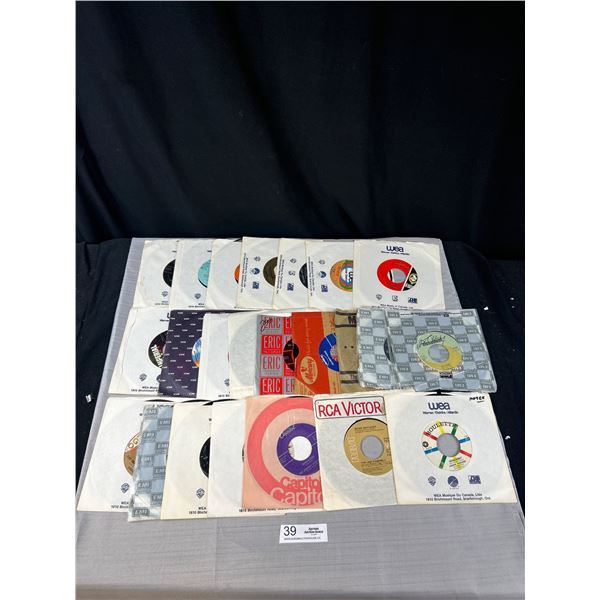 Lot of Over 20 45 Records in Excellent Condition , Ring-A-Ling, He's  A Rebel, Etc