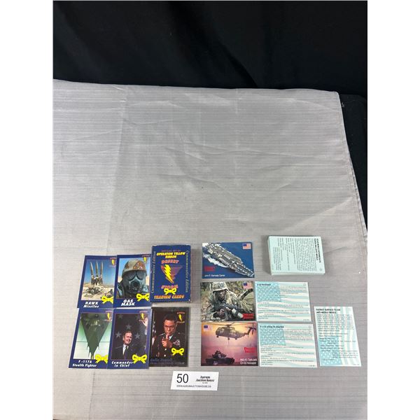 Original 1991 Desert Storm Commemorative Edition Trading Card Set in Box and DesertT Storm Trading C