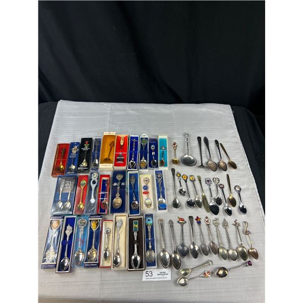 Large Lot of Vintage Collectible Spoons