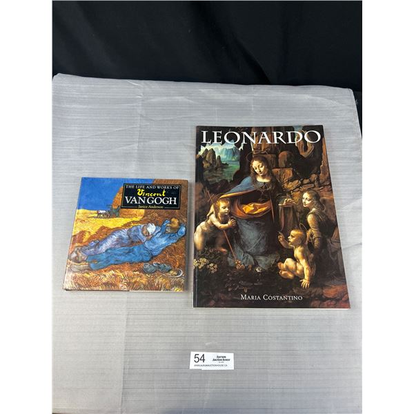 Hardcover Life and Works of Vincent Van Gogh and Leonardo Art Book