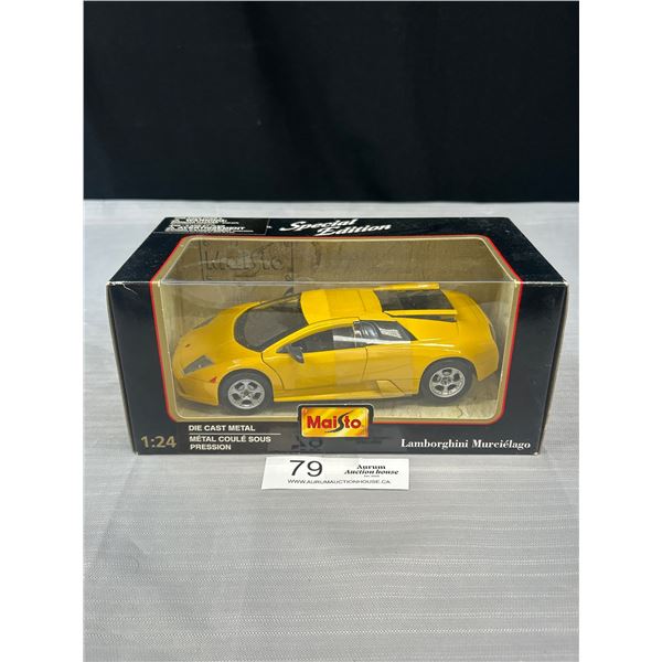 Yellow Lamborghini Murceiago Diecast Car Unopened Package 1/24th Scale, Special Edition