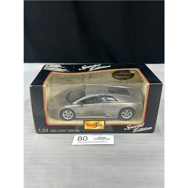 Silver Special Edition Lamborghini Murcielago Diecast Car 1/24th Scale