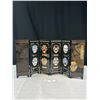 Image 1 : Faces of Peking Opera Mini Screen Black Laquor Approx 9.5" x 19"
