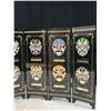 Image 4 : Faces of Peking Opera Mini Screen Black Laquor Approx 9.5" x 19"